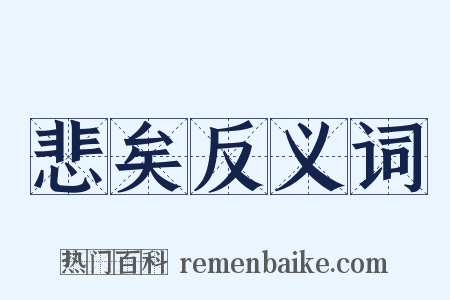 悲矣反义词是什么意思的图片